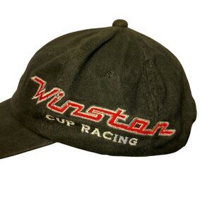 NASCAR Winston Cup Series Cap Hat Black Red Canvas Embroidered Racing Chase Race